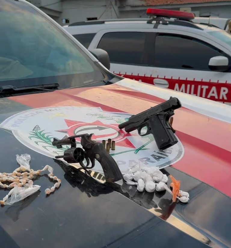 PM apreende armas após confronto com suspeitos no Sertão da Paraíba