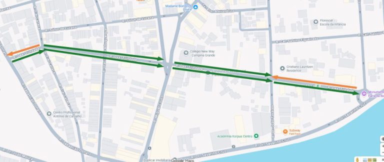 STTP comunica mudança de sentido em trecho da rua Desembargador Trindade, no Centro de Campina Grande