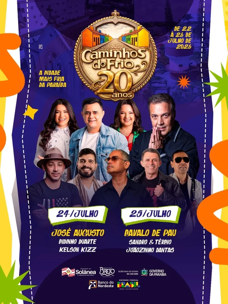 Solânea recebe etapa do Caminhos do Frio com shows, turismo e cultura