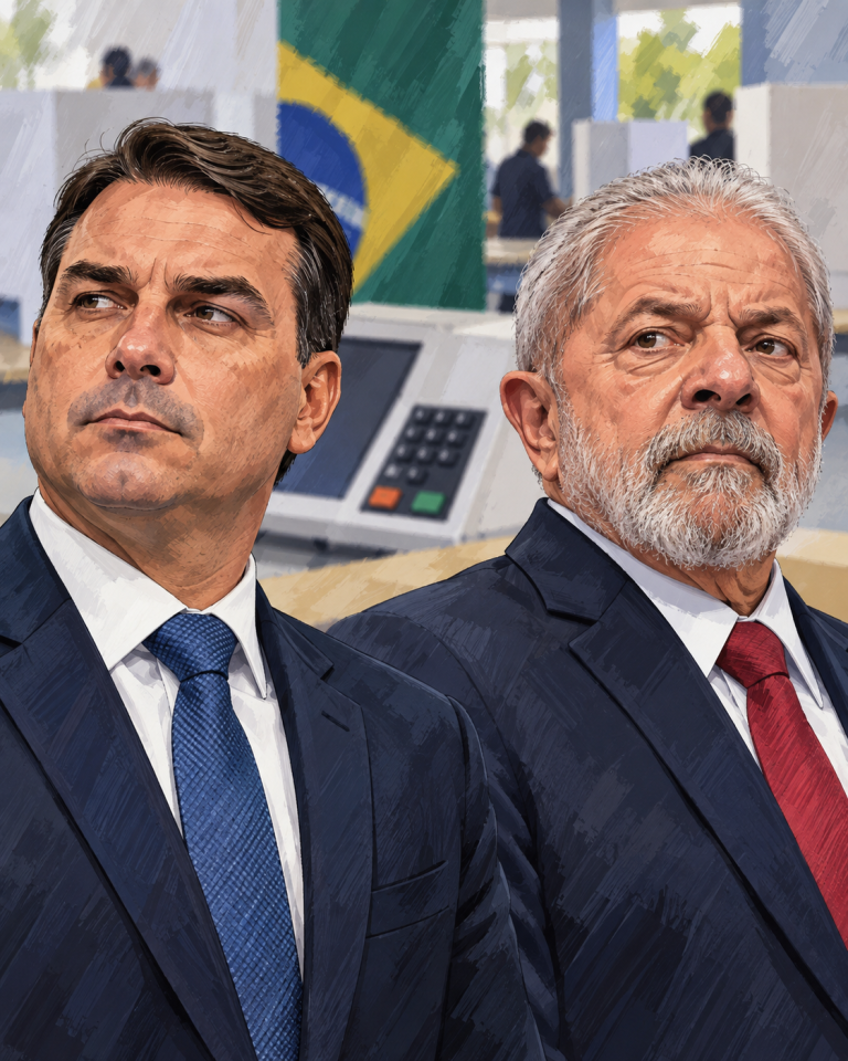 Flávio Bolsonaro e Lula vão disputar o segundo turno da eleição presidencial